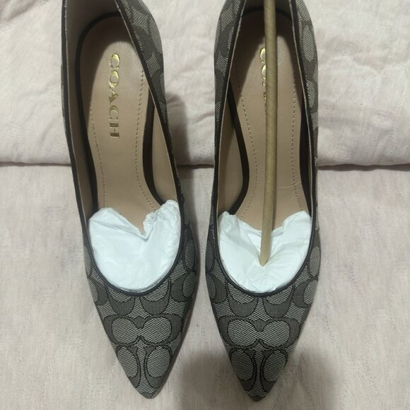 Coach Shoes - Coach Logo Heels Pumps Brown